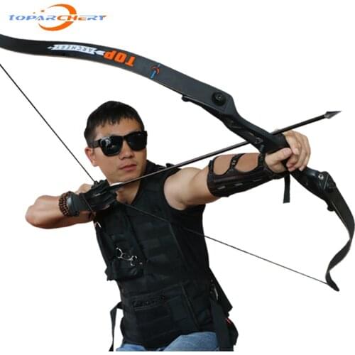 Toparchery Archery Bow 56Inch 30-50lbs Outdoor Shooting Recurve Bow for Right-handed Powerful Take-down Hunting Bow with Bow Bag
