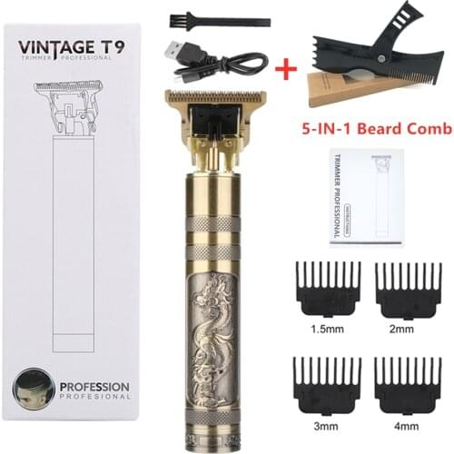 T9 Baldheaded Hair Clipper Mower Rechargeable Electric hair trimmer Cordless Shaver Trimmer 0mm Men Barber Hair Cutting Machine