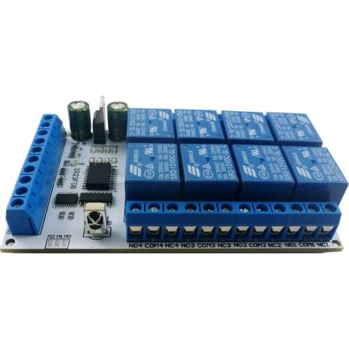 DC 5V 12V 8ch Multi-function IR infrared control Switch Module Timer Delay Self-locking Inter-locking Relay