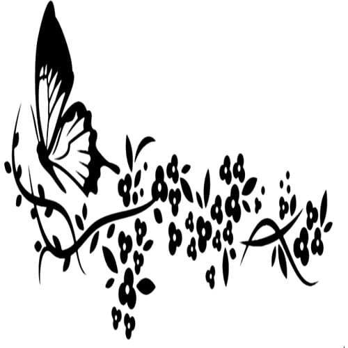 Fashion Sticker Flying Butterfly Flower Modeling Beautiful Car Door Window Decal PVC Self-adhesive Waterproof Cars Stickers