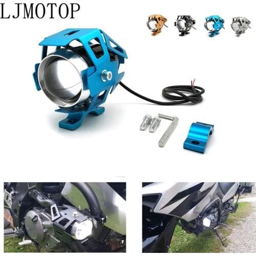 Motorcycle 12V LED Headlights Auxiliary Lamp U5 Spotlight Motorbike For Honda NC700X VTX1300 CB R650F 650F VF VFR 750 800 CR80R