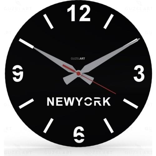 GuzelArt Newyork wall clock , Newyork wall clock, Newyork themed wall clock , Newyork City Wall Clock , room wall clock