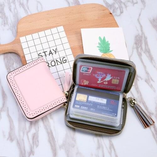 2021 New Tassel Pendant Wallet Card Holder Womens Fashion Personality Mini Large Capacity Multi Card Holder Card Holder