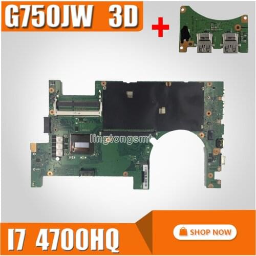 NEW! Send board + 3D G750JH G750JW G750JX Laptop motherboard For Asus ROG G750J G750JH G750JW G750JX Mainboard i7-4710HQ I7-4700