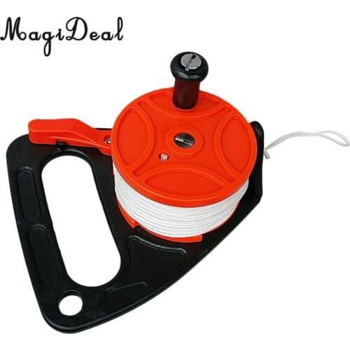 MagiDeal Premium Plastic SMB Reel Dive Wreck Scuba Diving Diver Snorkeling Kayak Anchor with Handle & 150ft Strong White Line