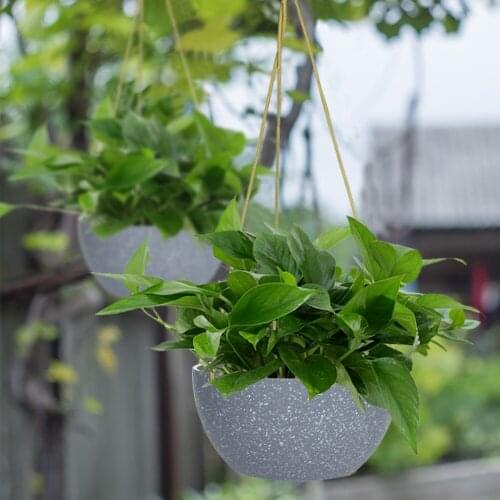 Plastic Hanging plant Pots Basket Plant Hang potted Flower pot Hanger Outdoor Macrame Pot planters for wall decoration Garden