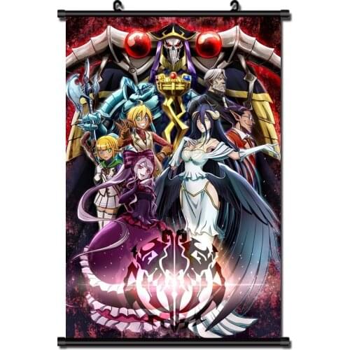 Japanese Anime Overlord Home Decor Wall Scroll Poster 40x60CM Dropshipping Wholesalers cartoon Halloween