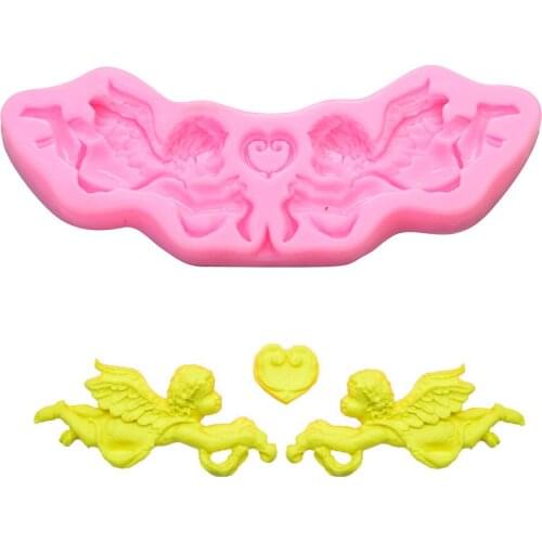 Silicone Cake Mold 3D Angel Baby Fondant Mold Cake Decorating Tools Cupcake Jelly Candy Chocolate Baking Clay Soap Candle Moulds
