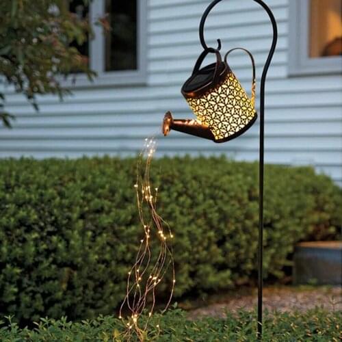 Solar Lights Lantern Solar Yard Decorations Solar Led Light Outdoor Watering Can Sprinkles Solar Garden Outdoor Hanging Decor