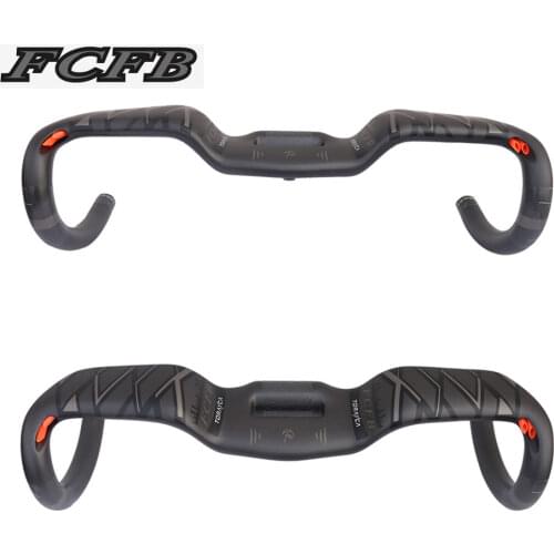 Carbon Handlebar FCFB black gray Road Bicycle Handlebars bent bar internal routing matt finish 400/420/440mm cycling handlebar