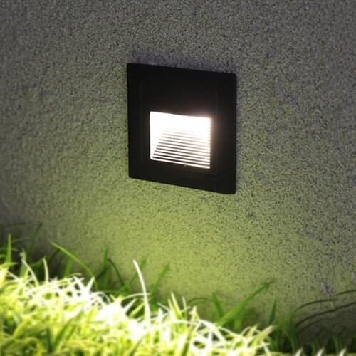 3W Outdoor Led Step Light IP65 Aluminum Embedded Staircase Corner Lamp Waterproof Recessed Wall Stair Lamp Footlight OS