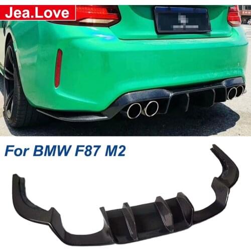 V Style F87 M2 Real Carbon Fiber Rear Bumper Lip Diffuser Car Body Modification Kit Part For BMW F87 M2