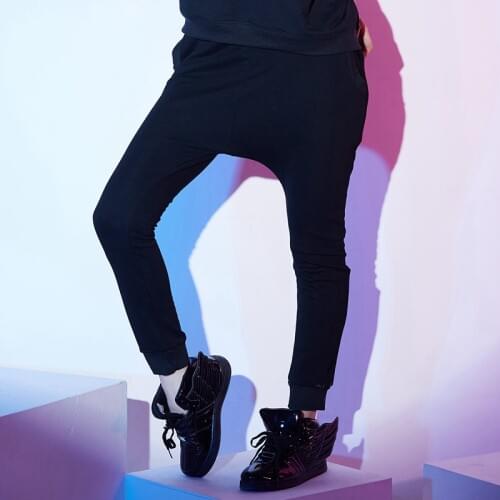 Autumn and Winter Female Casual Hip Hop Dance Pants women street wear solid Black harem Trousers womens skinny sweatpants