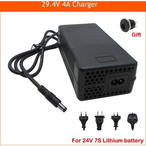 24V 4A Ebike charger Output 29.4V 4A Li-ion Charger For 7S 24 V Electric Bike Lithium Battery charger