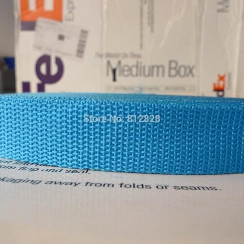 1" 25mm #18 Aqua Blue Color Nylon Polypropylene Bag Straps Webbing 100 Yards