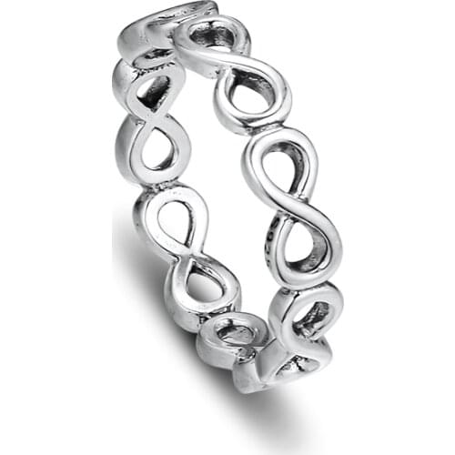 100% Authentic S925 Sterling Silver Infinite Shine Finger Rings For Women Wedding Engagement Jewelry Wholesale