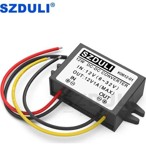 12V to 12V 1A DC power supply regulator 12V 24V to 12V car DC transformer power converter waterproof CE RoHS