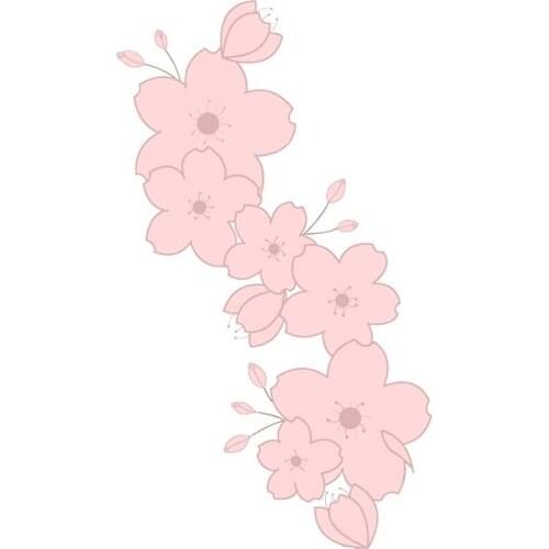13cm x 7.7cm for Cherry Blossom Car Stickers Vinyl Material Snowboard Waterproof Windshield Motorcycle Fine Decal