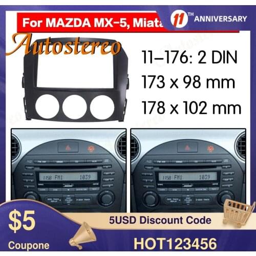 2 Din Car Audio fascia for Mazda MX-5 MX5 2009 Dash Kits Stereo Adapter CD Trim Radio Panel DVD Kit