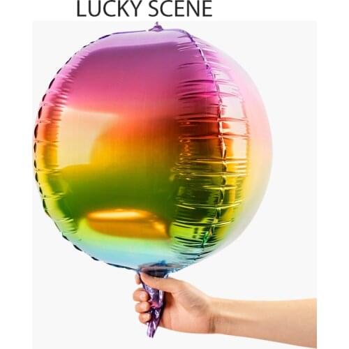 22" 4D Metallic Gradient Aluminum Foil Balloon for Birthday Party Wedding Opening Celebaration S00636