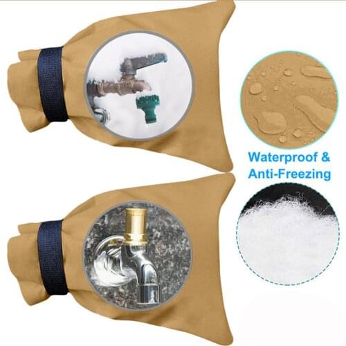 42D Oxford Coth Water Faucet Cover Protector Outdoor Faucet Covers For Winter Anti Frozen Protector Reusable Insulation 6 Colors