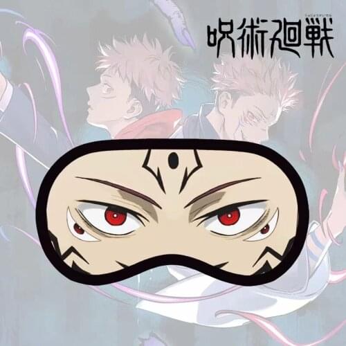 Anime Jujutsu Kaisen Cosplay EyeMask Ryomen Sukuna Itadori Yuji Cute Cartoon Eyepatch Student Protection Sleep Gift