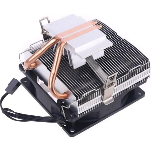 Silent CPU Cooler LGA/2011/115X/775 3 Pin PC Cooling Radiator 2 Copper Tubes 5 Colors LED Cooling Fan