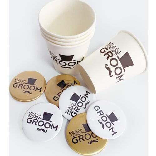 Team Groom Cup Hen Party Supplies Team Bride Straw Badge Hen Night Bachelorette Party Wedding Party Decoration