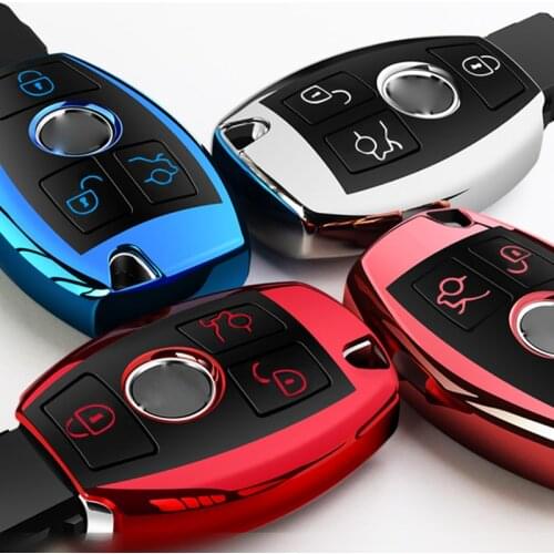 Soft TPU Car Key Case for Mercedes-Benz Accessories C-Class W204 GLC 260 C200 The CIA GLA W205 W212 C S E class Keychain Cover