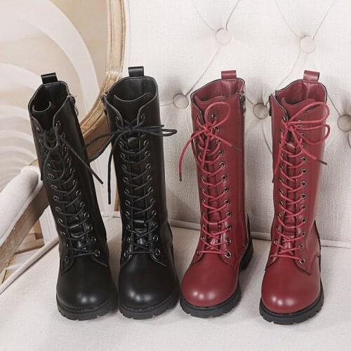 Children 2021 New Autumn and Winter High-top Boots Girls Single Boots with Cotton Martin Boots Fashion Parent-child Chic Hot
