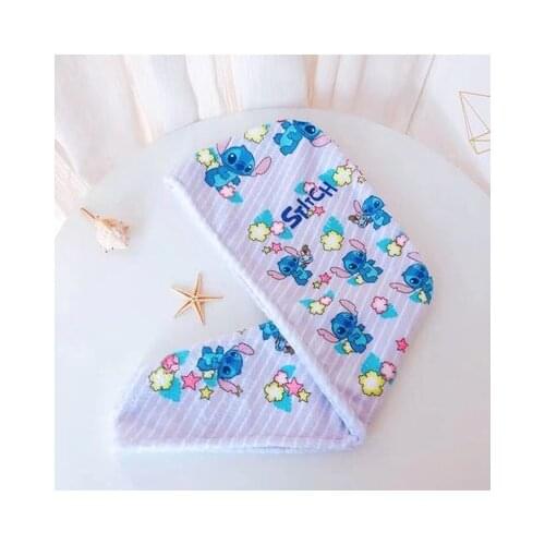 Disney Princess Stitch Anime Figures Cartoon Product Cosplay Accessories Bath Shower cap Unisex Gift