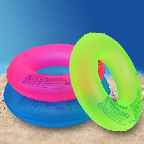 Summer New Fluorescent Inflatable Ring Swimming Circle Pool Floats Swimming Ring For Adult Kids Water Sports Random Color