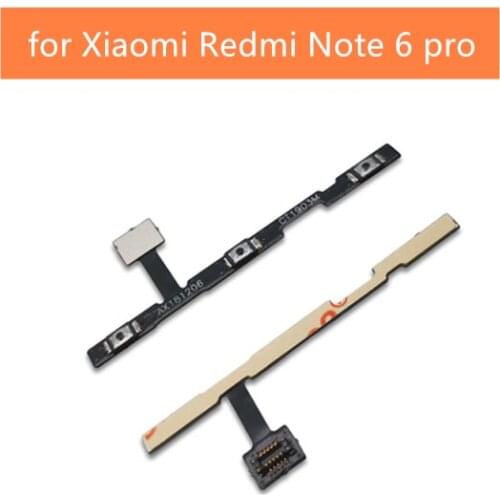 For Xiaomi Redmi Note 6 pro Power Volume Flex Cable Power On Off Volume Switch Side Key Button Flex Cable Repair Spare Parts