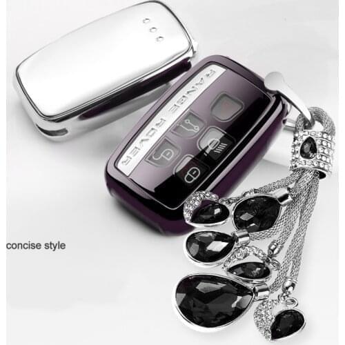 TPU key housing shell new car cover set Accessories for Land Rover range Rover sport Evoque Freelander2 for jaguar XF XJ XJL XE