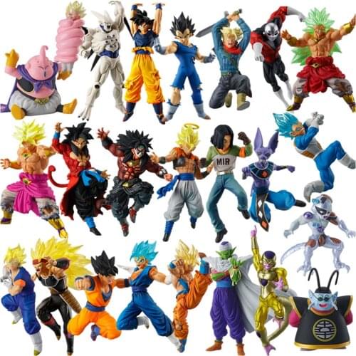 Bandai Dragon Ball Super Gacha Doll Silver-haired Monkey King Gillian Vegeta Destroyer Birus Decoration Model Toy Gift