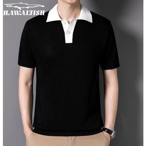 Hawaifish brand male polo shirt 2021 hot sale casual short-sleeved sweater man comfortable and breathable fashion Tops Clothes