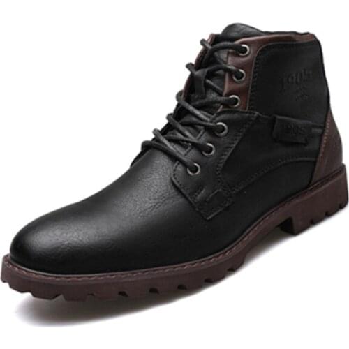 Walking boots shoes Martin boots men zipper short boots men shoes high top shoes retro desert tooling boots sports shoes