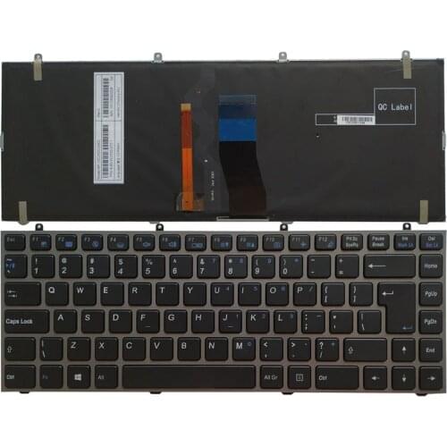 NEW UI Backlit laptop Keyboard for Hasee K350C K350S For Clevo W230ST W230SS W230SD NP7330 NP7338 black keyboard MP-13C26D0J4302
