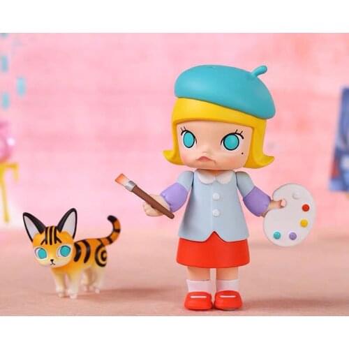 POP MART Molly Auction Series Toys Figure Blind Box Action Figure Birthday Gift Kid Toy Action Figures Kawaii Accessories
