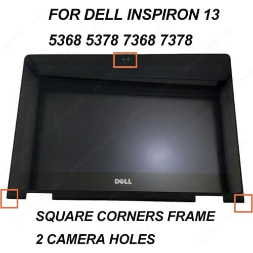 New for dell Inspiron 13-5368 5378 7368 7378 B133HAB01.0 touch panel with led screen assembly bezel digitizer frame NV133FHM-N41