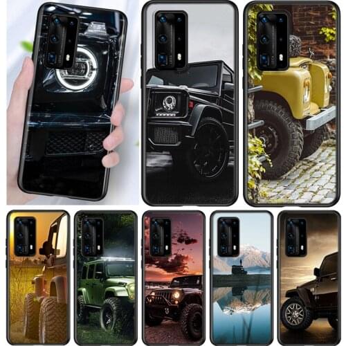 Silicone Cover Off-Road Cars Male Men For Huawei P40 P30 P20 Pro P10 P9 P8 Lite E Plus 2019 2017 Phone Case