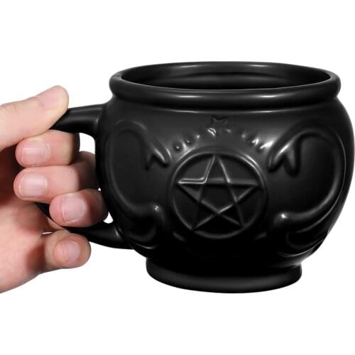 Hemoton Cauldron Mug Unique Halloween Coffee Mug Witches Gift Ceramics Tea Cup For Halloween Banquet Witch Black Coffee Cup