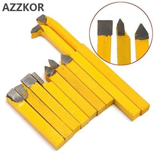 Alloy Carbide Brazed Tipped Lathe Tools Turning Milling Welding Bit Alloy Turning Tool 8*8 Yellow Welding Instrument Lathe Knife