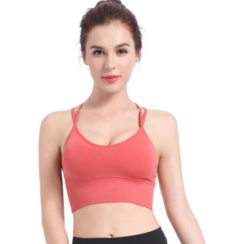 Bras For Women Underwear Sexy Lingerie Solid Back Cross Side Straps Wireless Push Up Breathable Fitness Sleep Brassiere Female