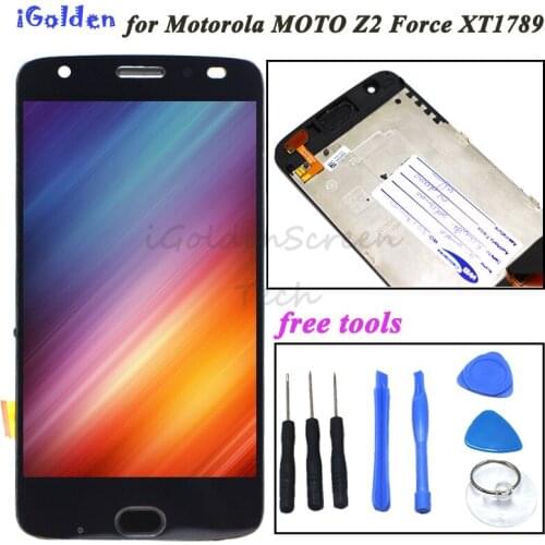 5.5"For Motorola Moto Z2 Force LCD Display Touch Screen Digitizer Assembly For Moto Z2 Force LCD Replacement Parts Free Shipping