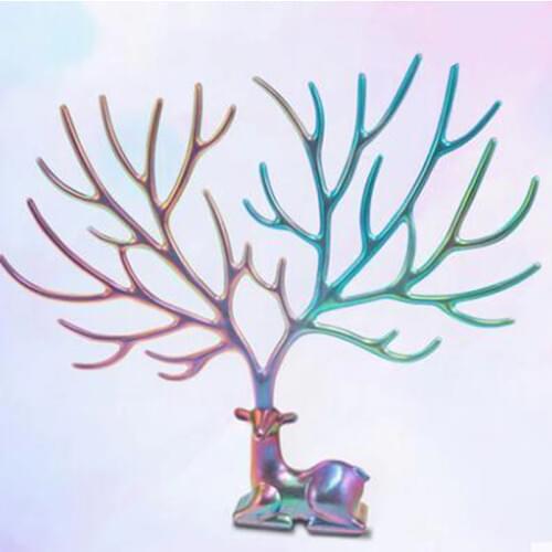 1PCS 3D Cartoon Animal Christmas Deer Mold Crystal Epoxy Mold DIY Mirror Mould for display stand