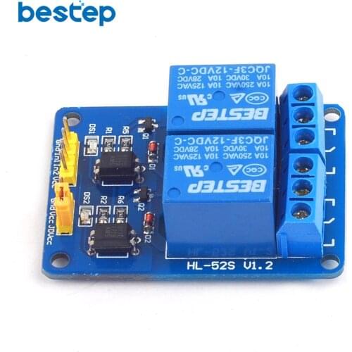 10pcs 12V New 2 Channel Relay Module relay expansion board low level triggered 2 way relay module for arduino