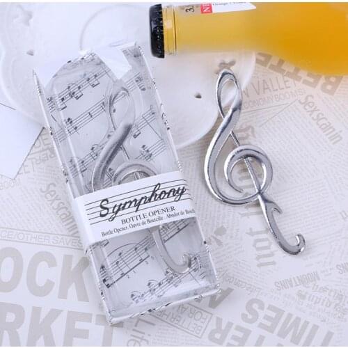 100 pcs Wine Bottle Opener Music Note Shaped Beer Opener Bar Club Dining Party Bottle Cap Opening Tool Wedding Gift SN059