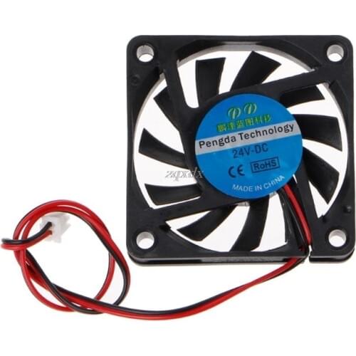 DC 24V 2-Pin Cooling Fan 60x60x10mm PC Computer CPU System Sleeve-Bearing Cooling Fan 6010 Drop Ship