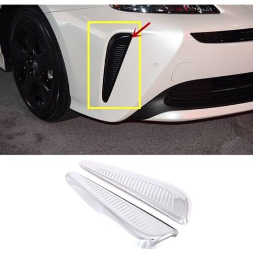 2pcs for toyota prius 50 2019 Front fog light strip Rear fog lamp Decorative frame
